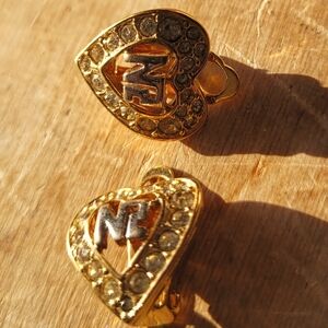 Nina Ricci Heart Clip Earrings